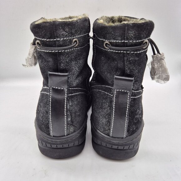 OTBT Women's Snow Boots Size 6 M Black Fanfare Reversible Spikes Leather Textil - Picture 6 of 12
